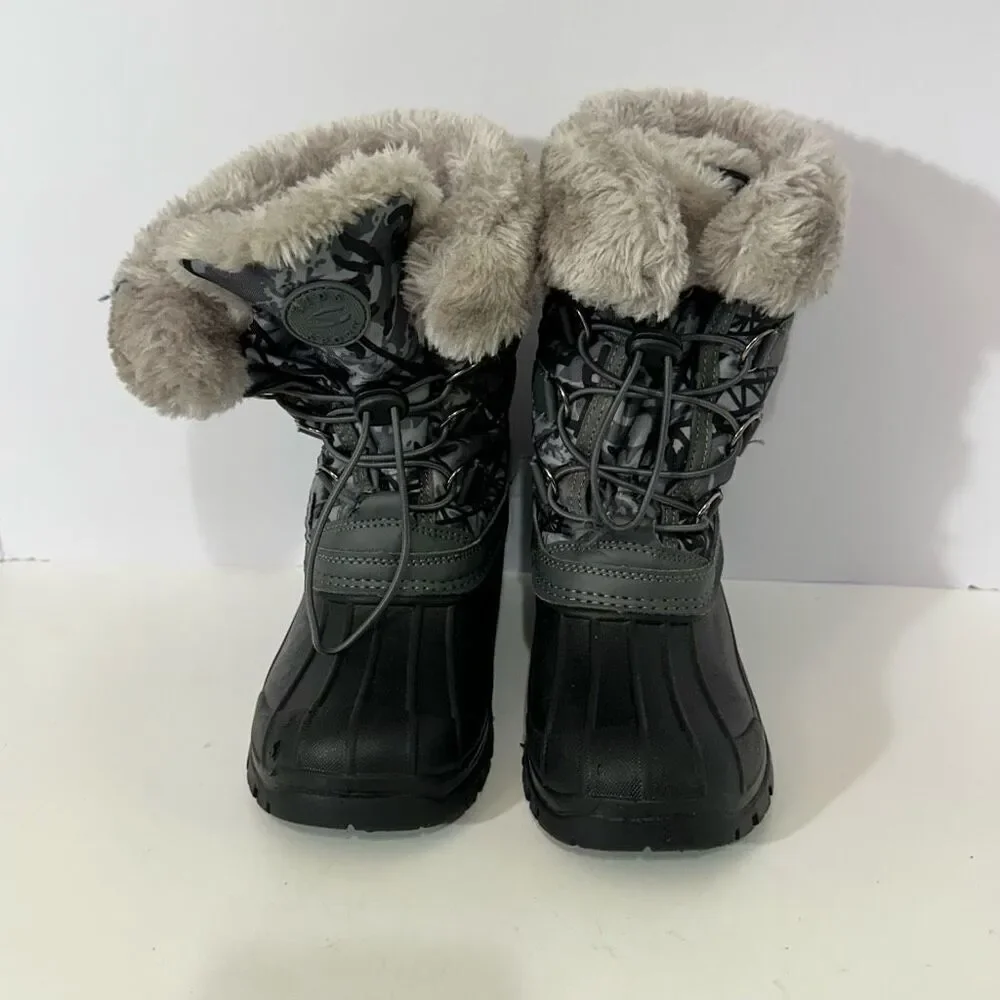 Kid Sport Snow Boots Gray and Black | Size 13 (33)